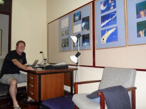 My room in TLC with original picture book drawings on the wall.