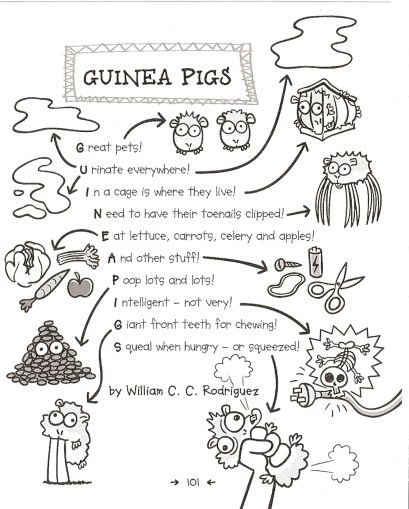 Chewy's poem after Joe has added the illustrations. 