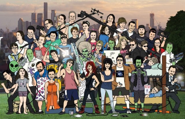 Cartoon of crew and cast-001