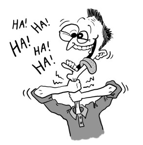 'Killing himself laughing.' (c) JOE BAUER